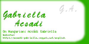 gabriella acsadi business card