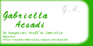 gabriella acsadi business card